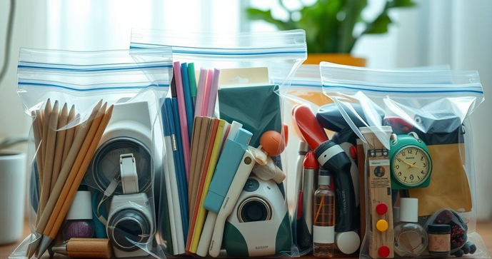Saco plástico com fecho zip: Praticidade e Organização
