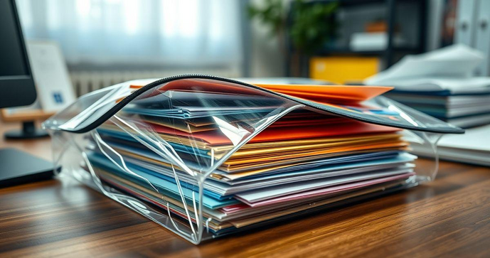 Envelope plástico com zíper como solução eficiente para organização