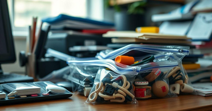 Saco plástico zip como solução prática para organização e armazenamento