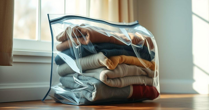 Saco plástico zip para roupas é a solução ideal para organização e proteção de suas peças